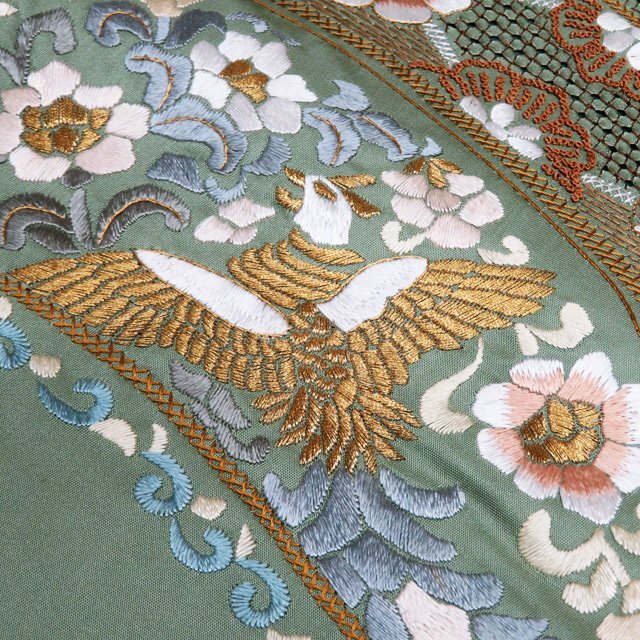 ☆きもの北條☆ 汕頭刺繍 相良刺繍 花の図 宝物尽くし 雅やかな ☆きもの北條☆ 汕頭刺繍 相良刺繍 花の図 宝物尽くし 雅やかな