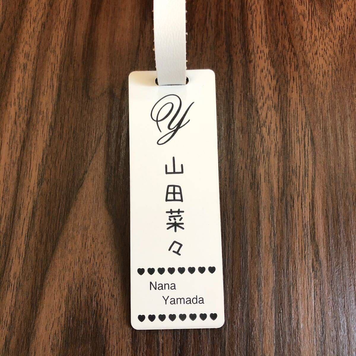 ゴルフバッグ用 ネームタグ ゴルフ イニシャルタグ ネームプレート 白黒 ベルト付