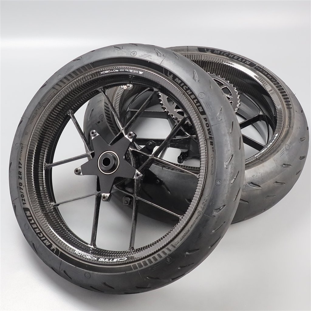 ?Z900RS/CAFE '18-'24 ROTOBOX ロトボックス チョップドカーボン ホイール 前后SET 美品ですが… (K0107A18) チタンボルト付