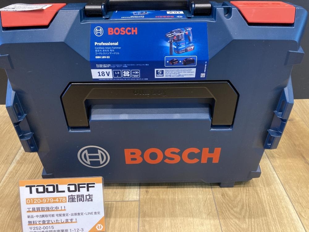 024▼未使用品▼BOSCH コードレスハンマードリル GBH18V-22型 バッテリ2個+充電器