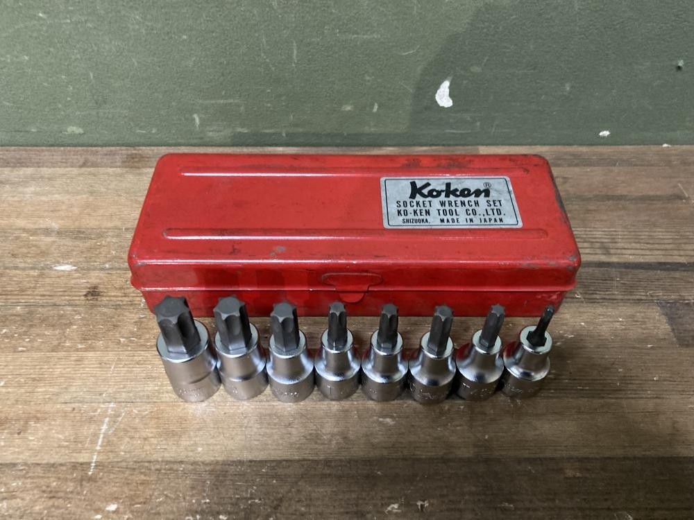 020♪おすすめ商品・即決価格♪コーケン 1/2　T型トルクスビットソケット 4025-60　8個セット　現状品