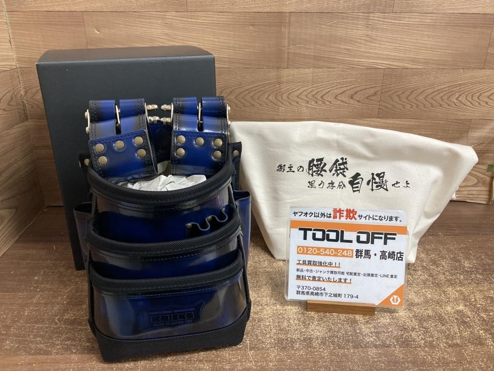 002○未使用品○KNICKS ニックス アドバン ガラス革腰袋 ADV-301DDX-BL　限定カラー ブルー　高崎店