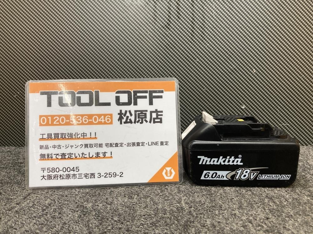 013♪おすすめ商品・即決価格♪マキタ makita 18V6.0Ah純正リチウムイオンバッテリー BL1860B 充電回数3回