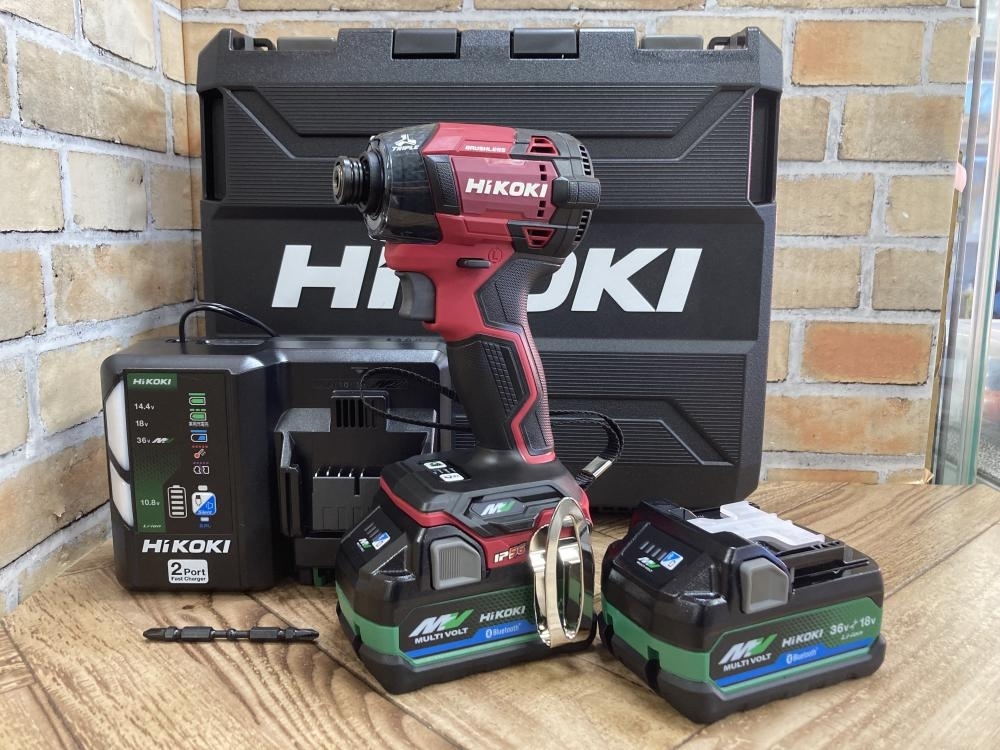 003☆未使用品・即決価格☆HiKOKI コードレスインパクトドライバ WH36DD(2XHRSZ) 本体+充電器+バッテリ2個 36V