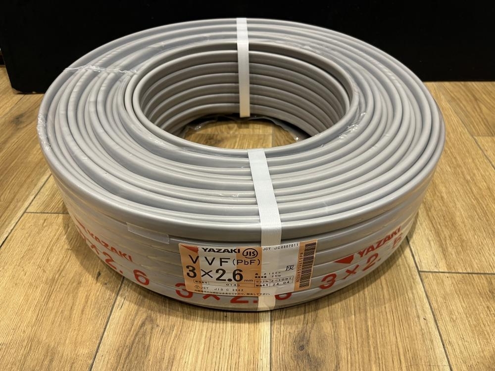 021□未使用品□矢崎電線 VVFケーブル 3×2.6 同梱発送 021□未使用品□矢崎電線 VVFケーブル 3×2.6 同梱発送
