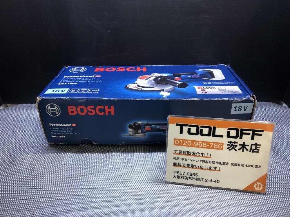 015●未使用品・即決価格●ボッシュ 125mmコードレスディスクグラインダ GWX18V-8 本体のみ