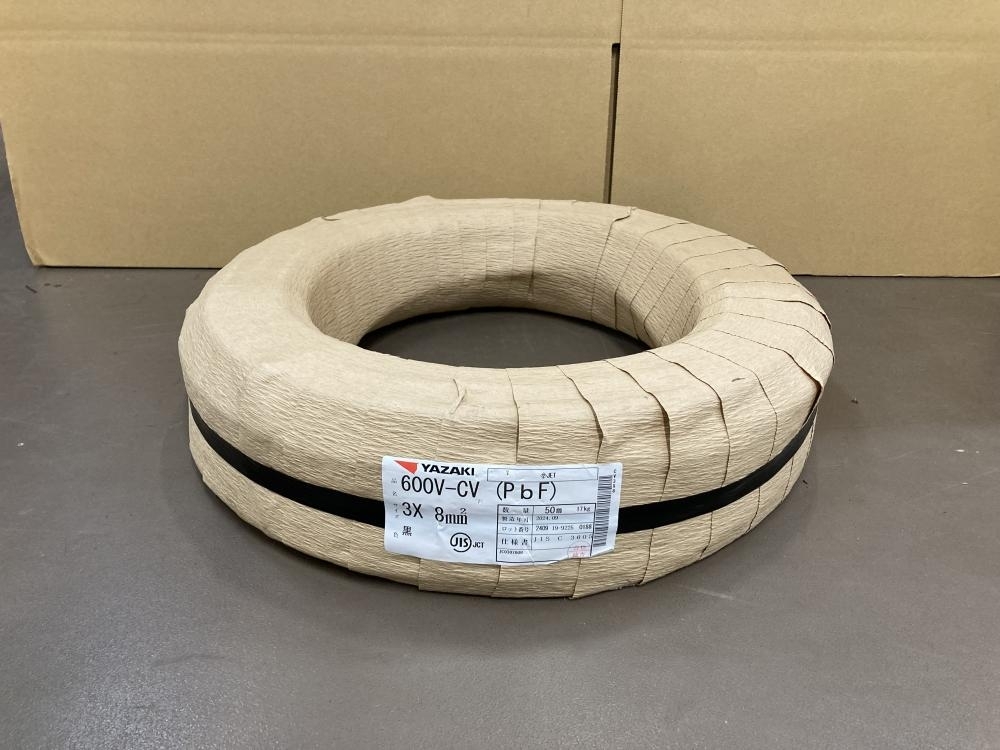 007◇未使用品◇YAZAKI CVケーブル 50m 3×8 2024年9月製造 - 電線 007◇未使用品◇YAZAKI CVケーブル 50m 3×8 2024年9月製造 - 電線