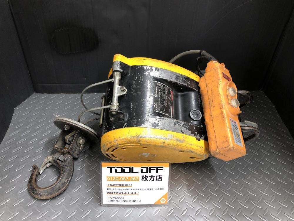 014〇ジャンク品〇RYOBI リョービ 電動ウインチ WI-125 最大荷重130kg ※上昇・降下確認済・リモコンコードが外れ無い為、ジャンク