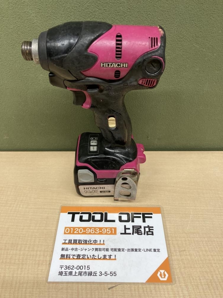 018★ジャンク品★日立工機 コードレスインパクトドライバ WH14DSL 動作不安定