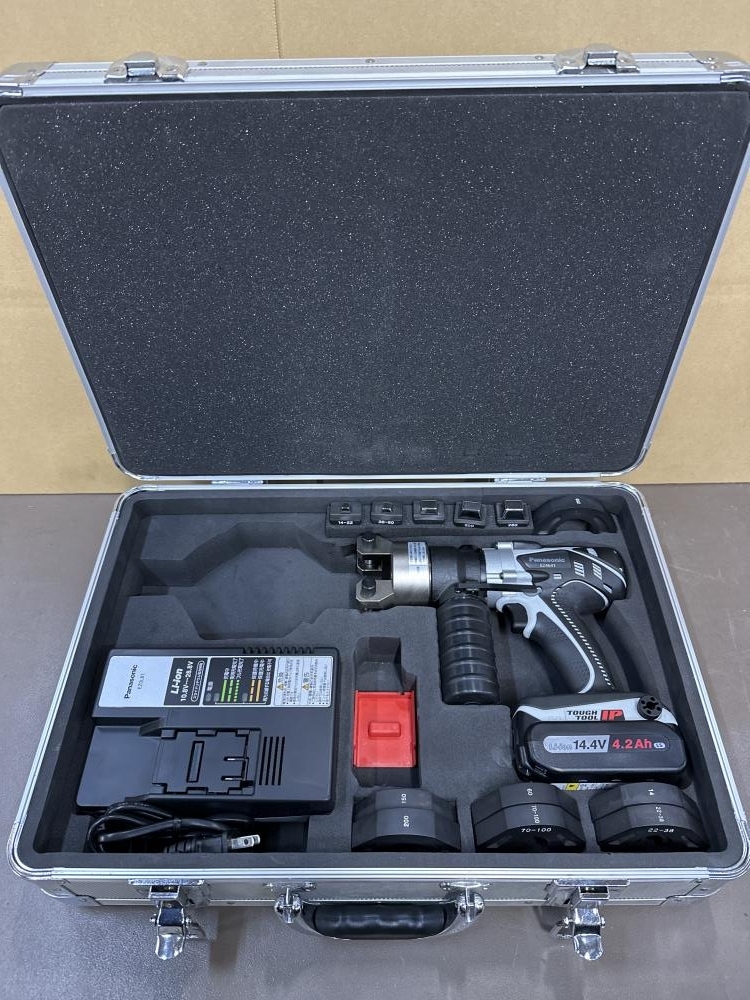007◇おすすめ商品◇Panasonic 充電圧着工具 EZ4641K-H バッテリ.充電器付 美品