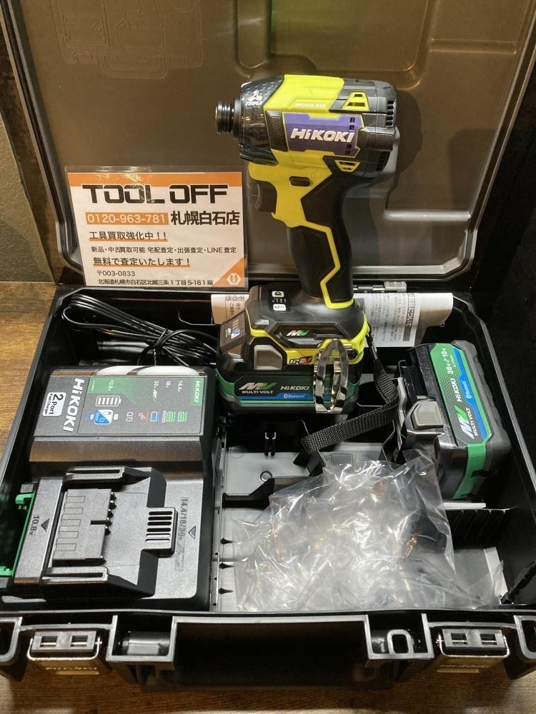 025♪未使用品♪ハイコーキ HiKOKI コードレスインパクトドライバー WH36DD(2XHYSZ) 色:スパイダーイエロー