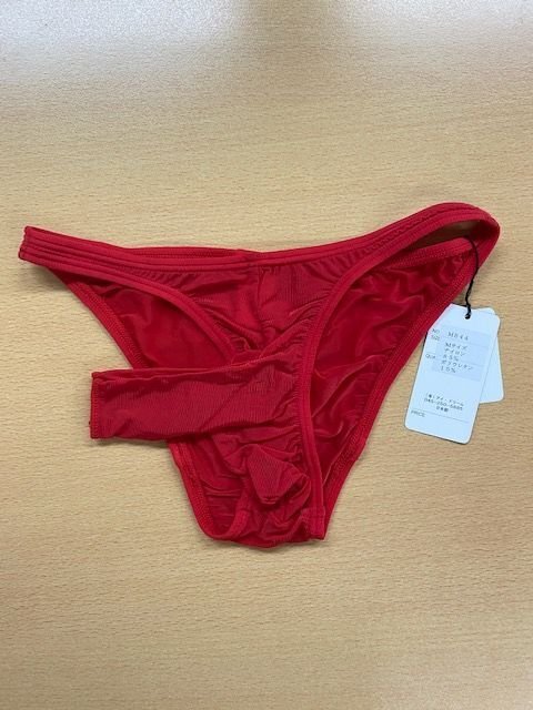 （Mサイズ）１点物又は在庫処分品★MBS生地　先空きブリーフ　レッド