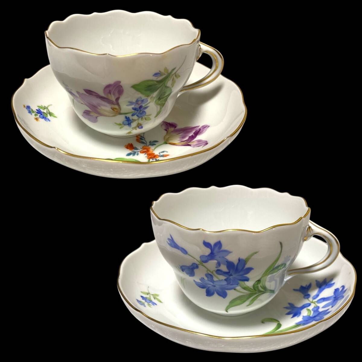 Meissen マイセン ベーシックフラワー カップ&ソーサー 6点 Meissen マイセン ベーシックフラワー カップ&ソーサー 6点