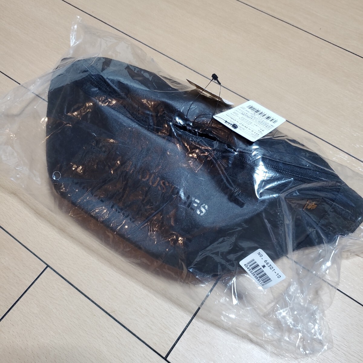アルファインダストリーズ ボディバッグ H15×W42×D9cm　エドウィン ブラック ウエストバッグ
