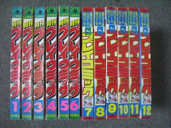 売れ筋介護用品も! FSLe1981/01-12:月刊プレイコミック12冊セット/田辺節雄/立花誠太郎/和田順一/甲良幹二郎/新田たつお/江波じょうじ/吾妻ひでお/柴門ふみ その他