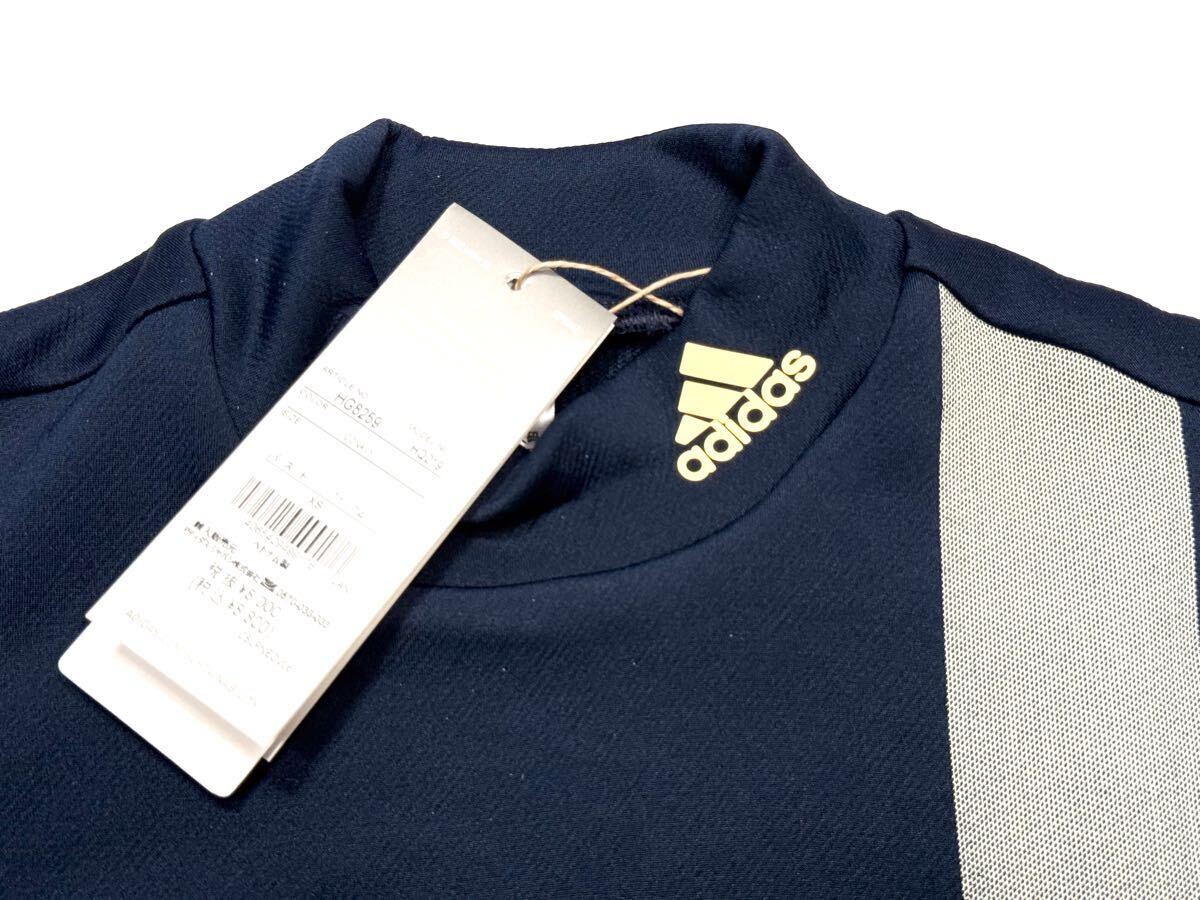 (送料無料)新品未使用品 adidasGOLF アディダス ゴルフ モックネック レディース半袖シャツ☆紺色☆サイズXS バスト71?74㎝身長147?153㎝