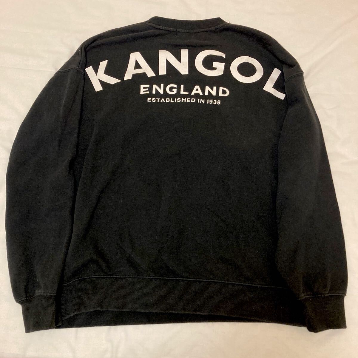 KANGOL ENGLAND スウェット トレーナー メンズ L ブラック 黒 カンゴール ビッグロゴ デカロゴ