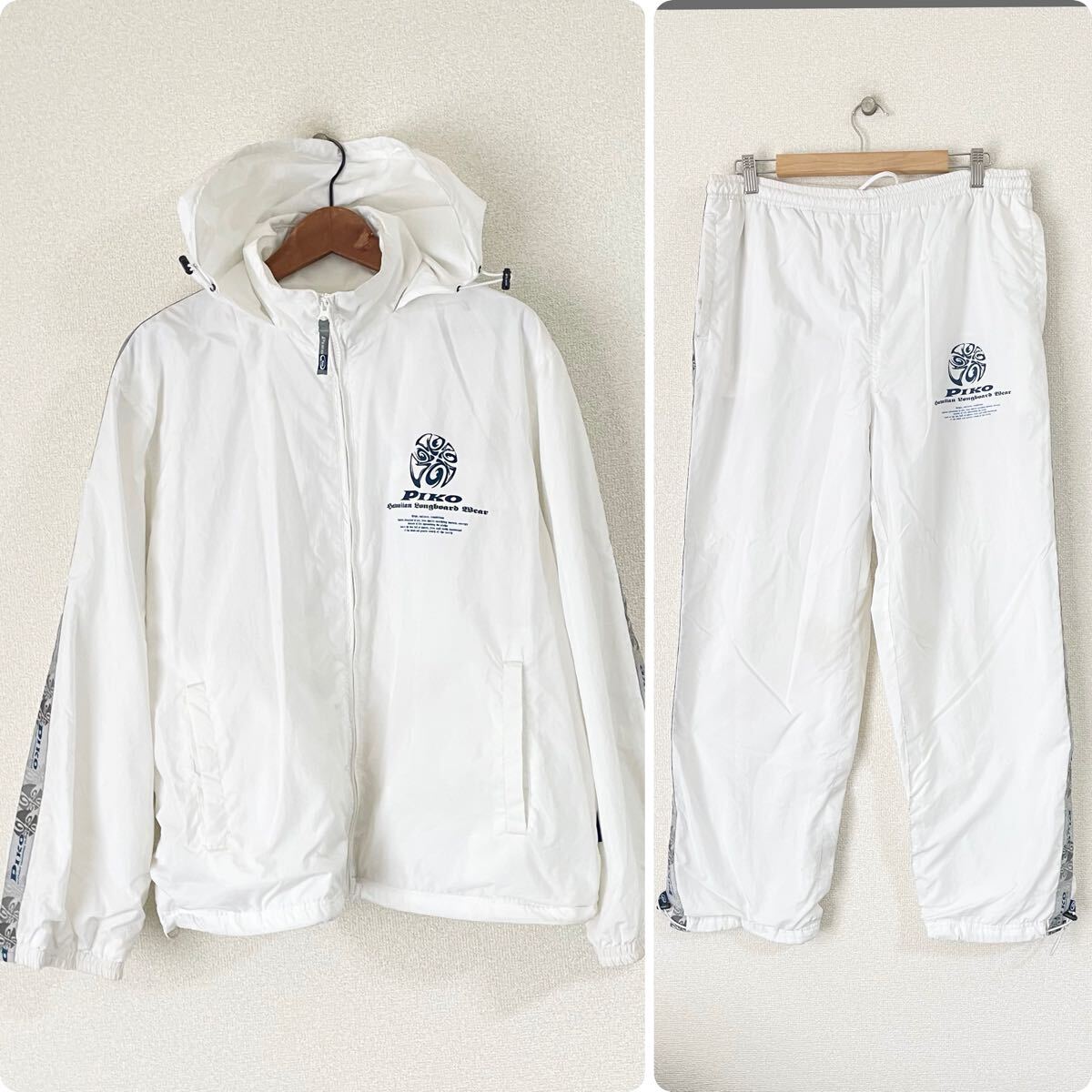 PIKO ピコ★90s ウインドブレーカー セットアップ ナイロン ジャージ 上下 シャカシャカ 古着 ヴィンテージ ビンテージ 当時物 平成 Y2K