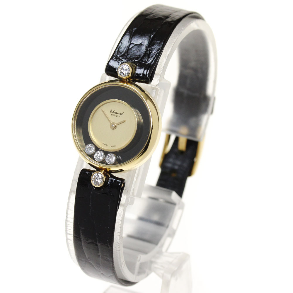 ショパール Chopard Ref.20/3905 ハッピーダイヤモンド K18YG 3Pダイヤモンド クォーツ レディース _862183【ev10】