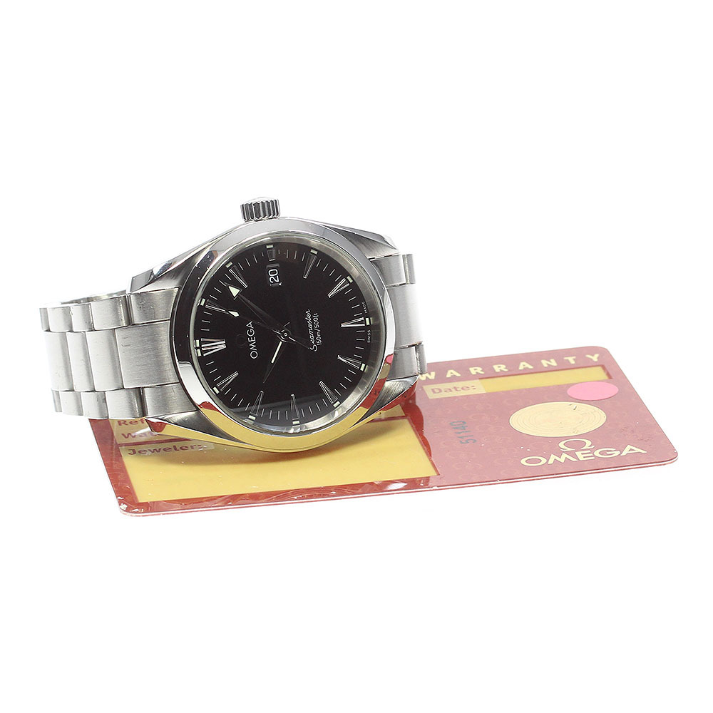 オメガ OMEGA 2518.50 シーマスター アクアテラ デイト クォーツ ボーイズ 保証書付き_861932