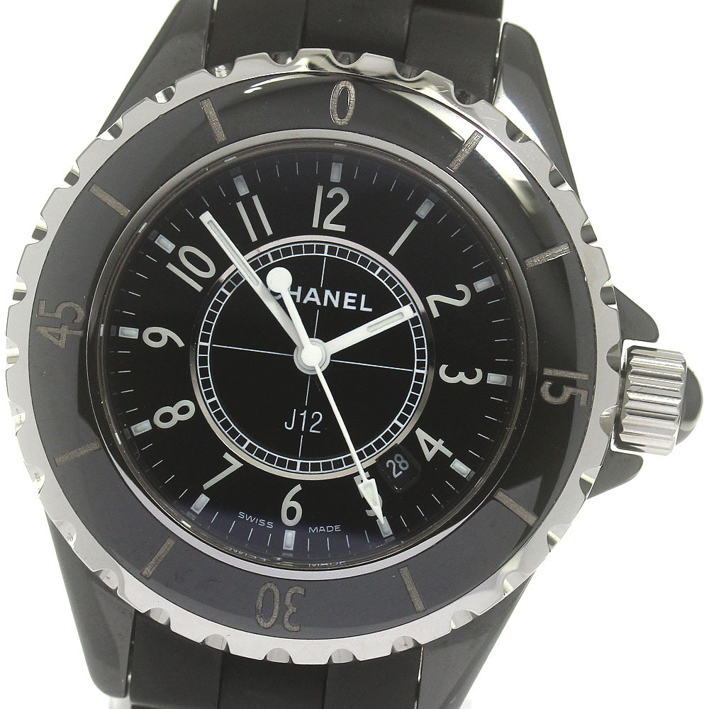 シャネル CHANEL H0681 J12 黒セラミック クォーツ レディース _861985