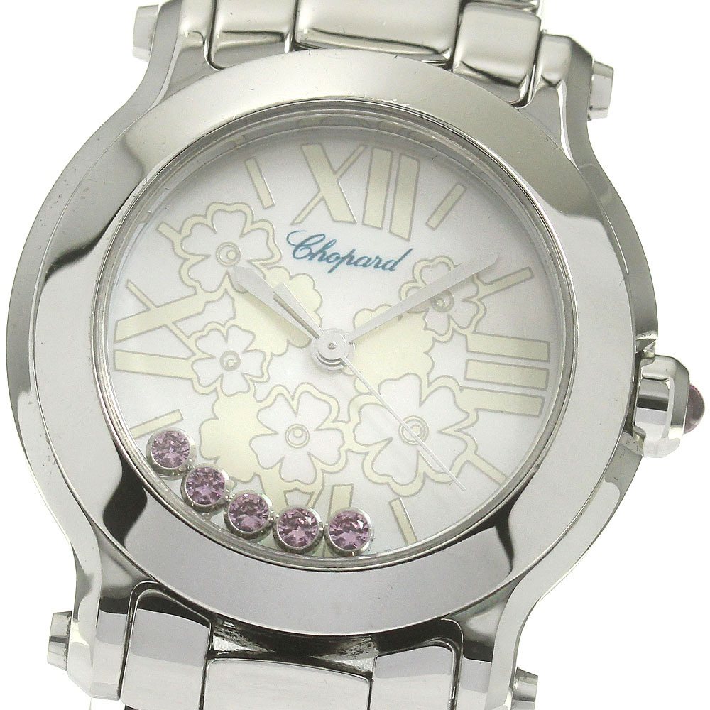 ショパール Chopard 27/8509-3024 ハッピースポーツ マーク2 ミニ ハッピーブロッサム 150周年記念モデル クォーツ レディース _863075