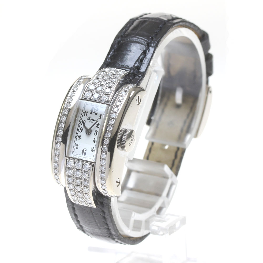 ショパール Chopard 41/7404/9 ラ?ストラーダ K18WG ダイヤベゼル クォーツ レディース _838407
