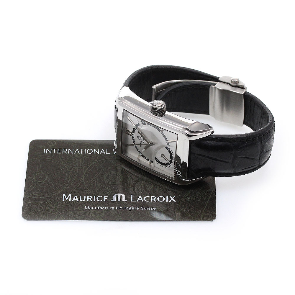 モーリスラクロア MAURICE LACROIX PT6207-SS01-130 ポントス レクタンギュラー デイト AT メンズ 保証書付き_866736【ev10】