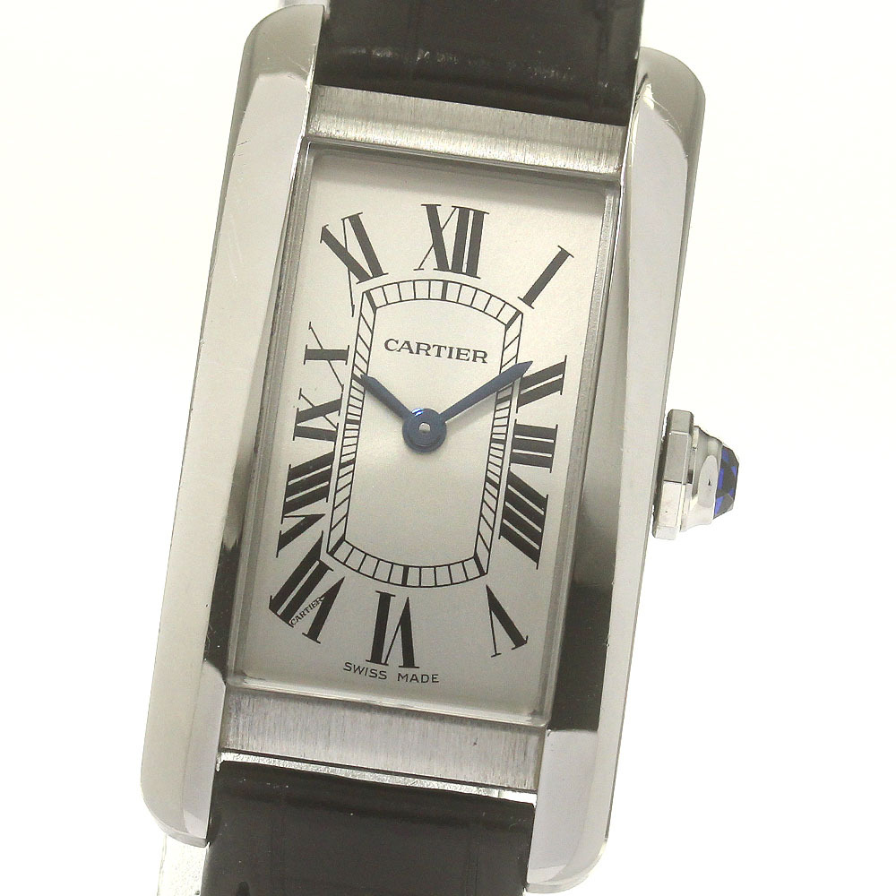 カルティエ CARTIER WSTA0043 タンクアメリカンSM クォーツ レディース 保証書付き_862648_画像1