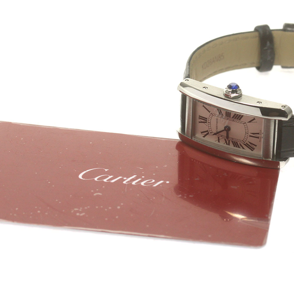 カルティエ CARTIER WSTA0043 タンクアメリカンSM クォーツ レディース 保証書付き_862648_画像2