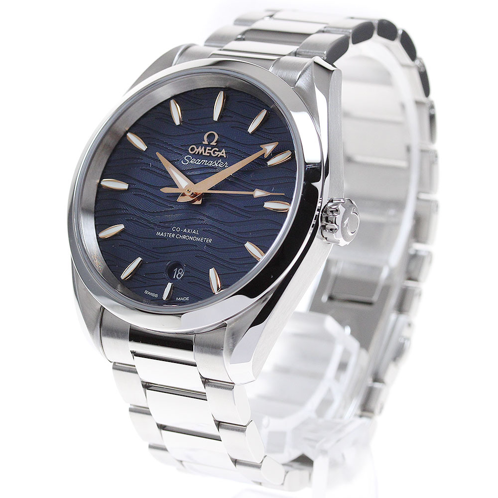  Omega OMEGA 220.10.38.20.03.002 Seamaster Aqua Terra коаксильный самозаводящиеся часы мужской прекрасный товар коробка * с гарантией ._866071