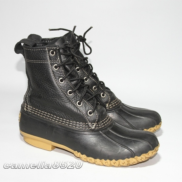 USA製 L.L.Bean エルエルビーン 6ホール ビーンブーツ 212880 06009 黒 ブラック US 7 N サイズ 約24cm 中古 美品 ハンティングブーツ