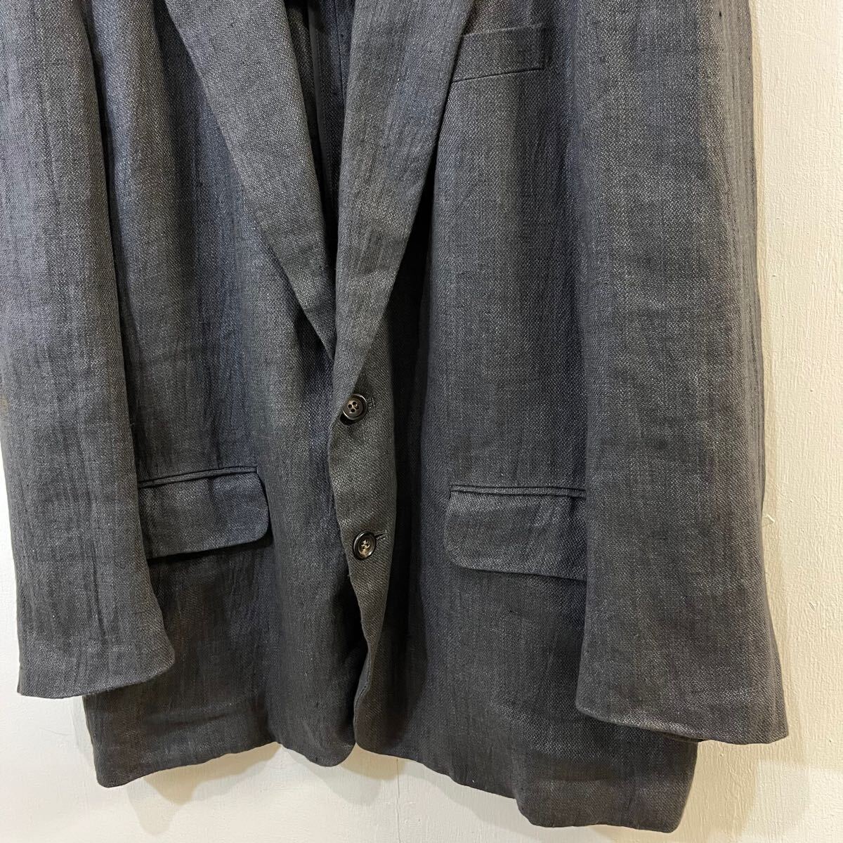 COMME des GARCONS HOMME リネンジャケット テーラードジャケット 背抜き 2B HJ-11048M 極上 コムデギャルソンオム【送料一律/同梱可能】P