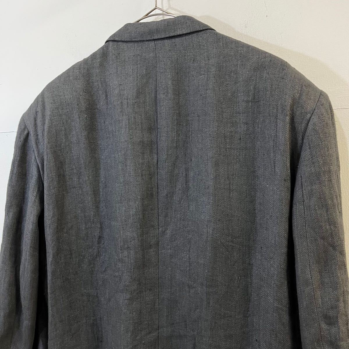 COMME des GARCONS HOMME リネンジャケット テーラードジャケット 背抜き 2B HJ-11048M 極上 コムデギャルソンオム【送料一律/同梱可能】P