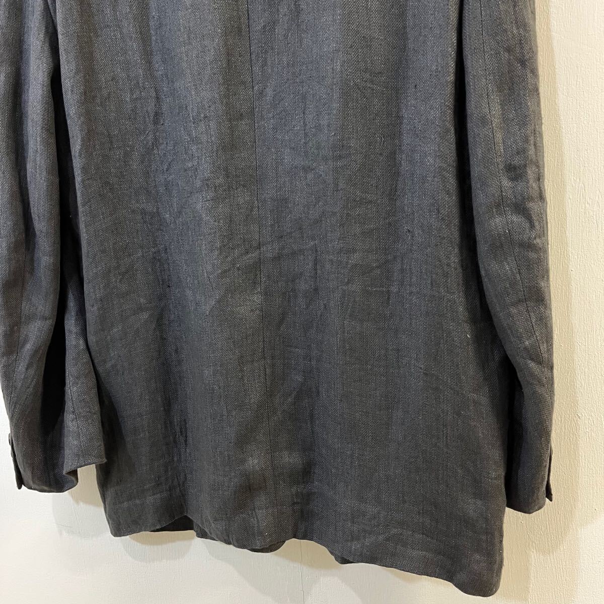 COMME des GARCONS HOMME リネンジャケット テーラードジャケット 背抜き 2B HJ-11048M 極上 コムデギャルソンオム【送料一律/同梱可能】P