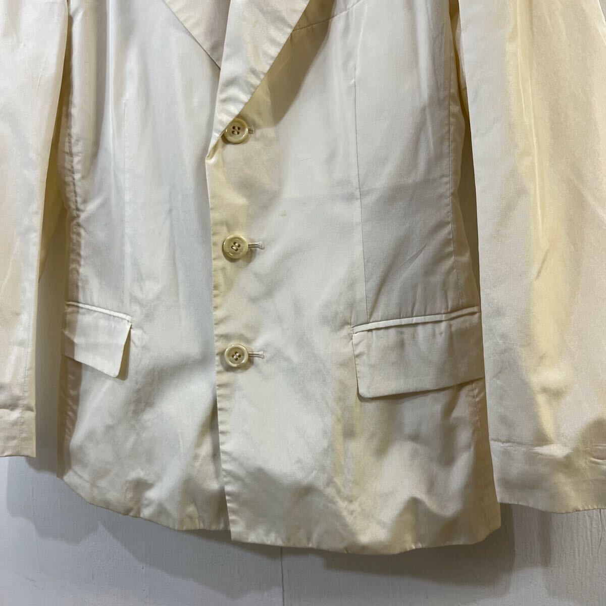 VINTAGE 80s COMME des GARCONS AD1988 アーカイブ シルクジャケット テーラードジャケット コムデギャルソン 希少【送料一律/同梱可能】Q