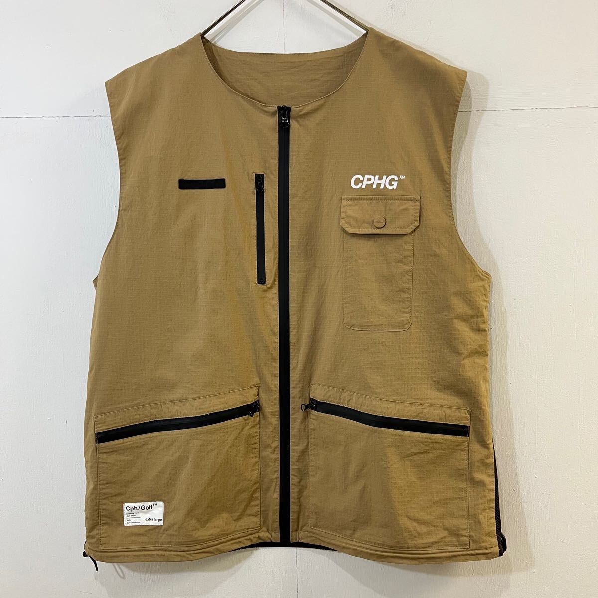 CAPTAINS HELM Golf Cph/Golf メッシュベスト ジップアップ 止水ジップ 防水 ロゴ キャプテンズヘルムゴルフ【レターパックプラス郵送可】Q