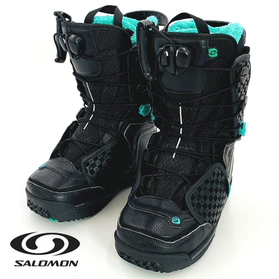【ラッピング不可】 SALOMON 美品 KIANA キアナ サロモン クイックレーシング 22.5cm レディース ブーツ スノーボード 22.5cm
