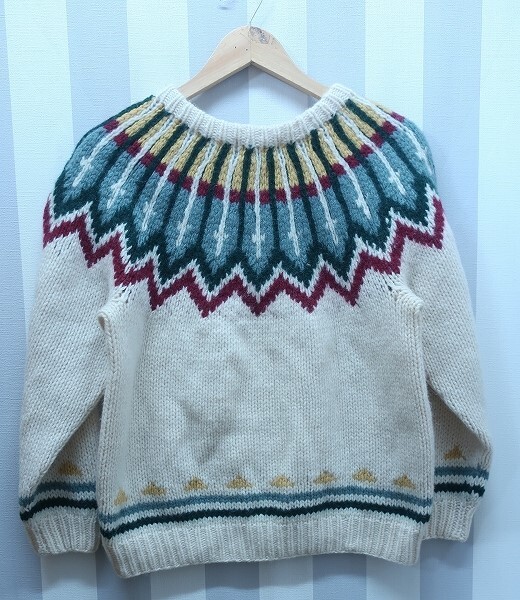 2-0291B/gim ウールノルディックセーター ジム ニット _画像2