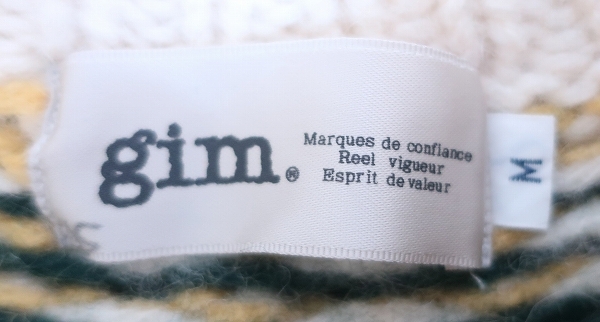 2-0291B/gim ウールノルディックセーター ジム ニット _画像3