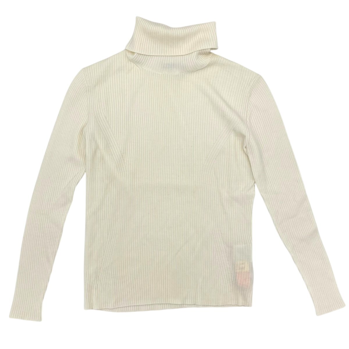 A821●Theory luxe（セオリーリュクス）●Lawrence Jade str　ハイカット　タートルニット　セーター● アイボリー　_画像1