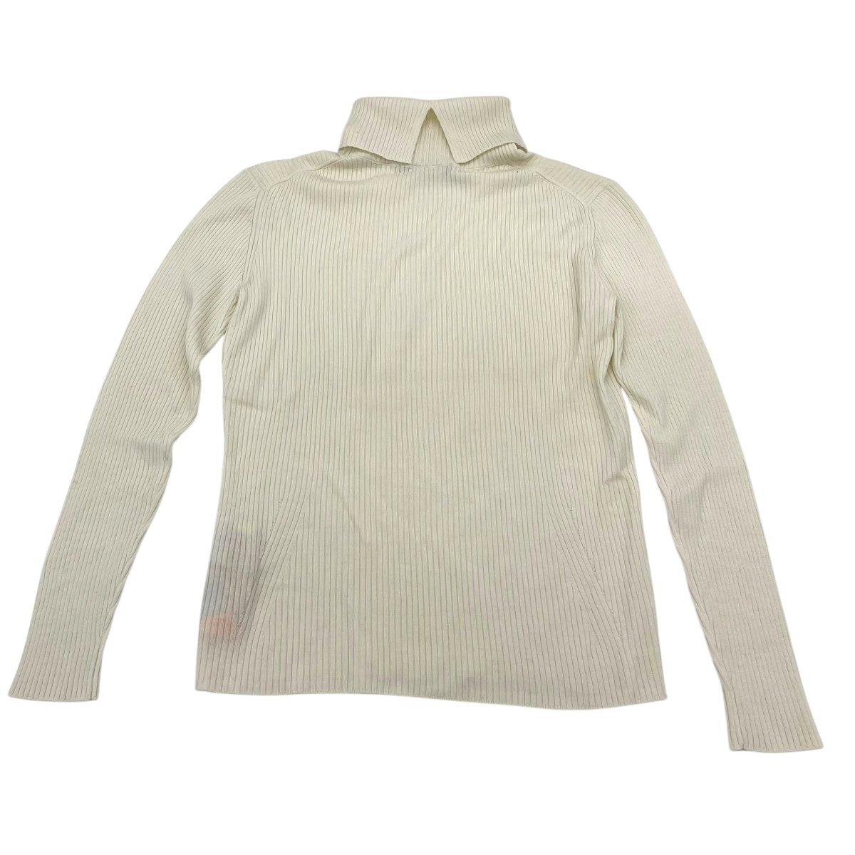 A821●Theory luxe（セオリーリュクス）●Lawrence Jade str　ハイカット　タートルニット　セーター● アイボリー　_画像2