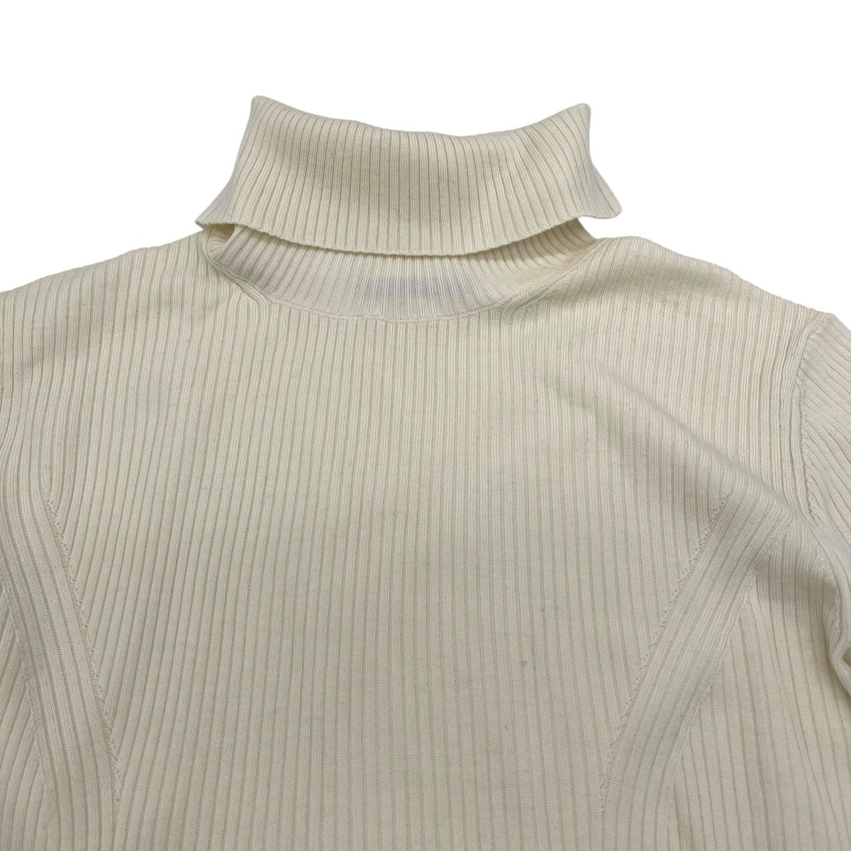 A821●Theory luxe（セオリーリュクス）●Lawrence Jade str　ハイカット　タートルニット　セーター● アイボリー　_画像3