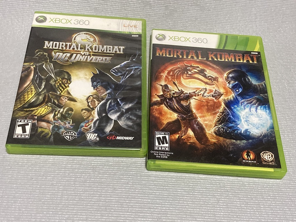 XBOX360 ソフト　海外版 北米版 英語版　モータルコンバット　VS DCユニバース　2本セット　NTSC　MORTAL KOMBAT vs DC UNIVERSE