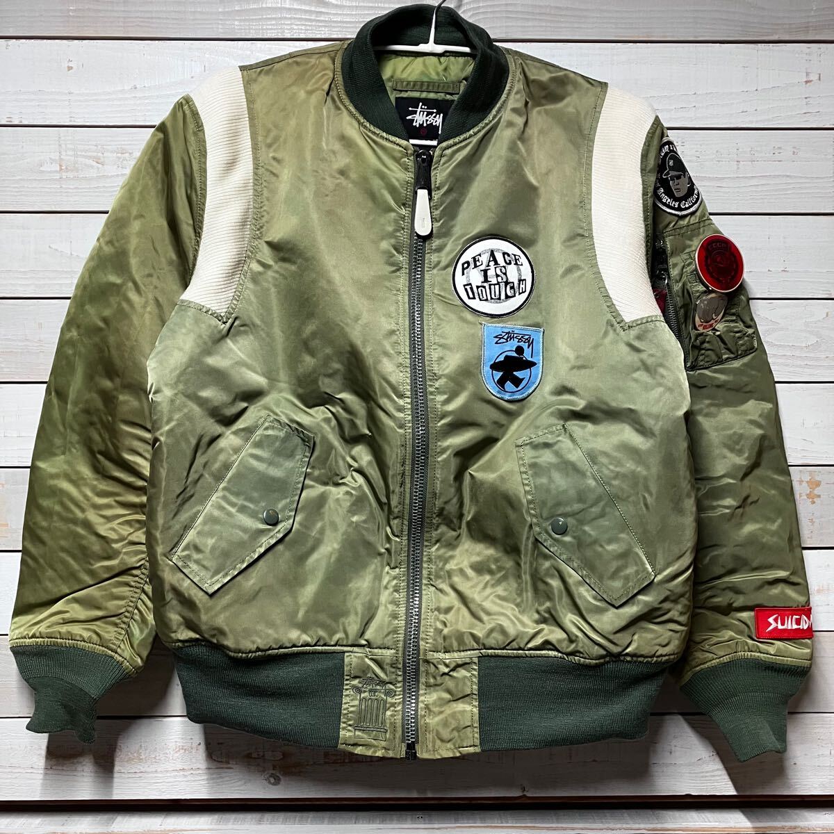 SIZE M STUSSY UK FRAGMENT DESIGN ALPHA MA-1 GREEN SIZE M STUSSY UK FRAGMENT DESIGN ALPHA MA-1 GREEN