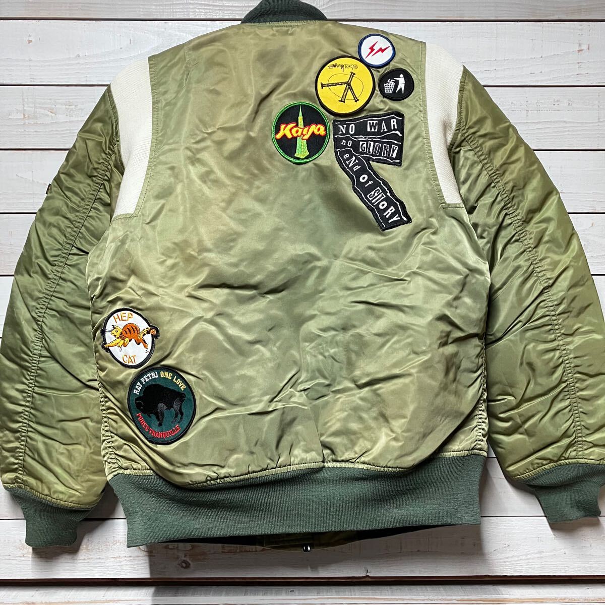 SIZE M STUSSY UK FRAGMENT DESIGN ALPHA MA-1 GREEN SIZE M STUSSY UK FRAGMENT DESIGN ALPHA MA-1 GREEN