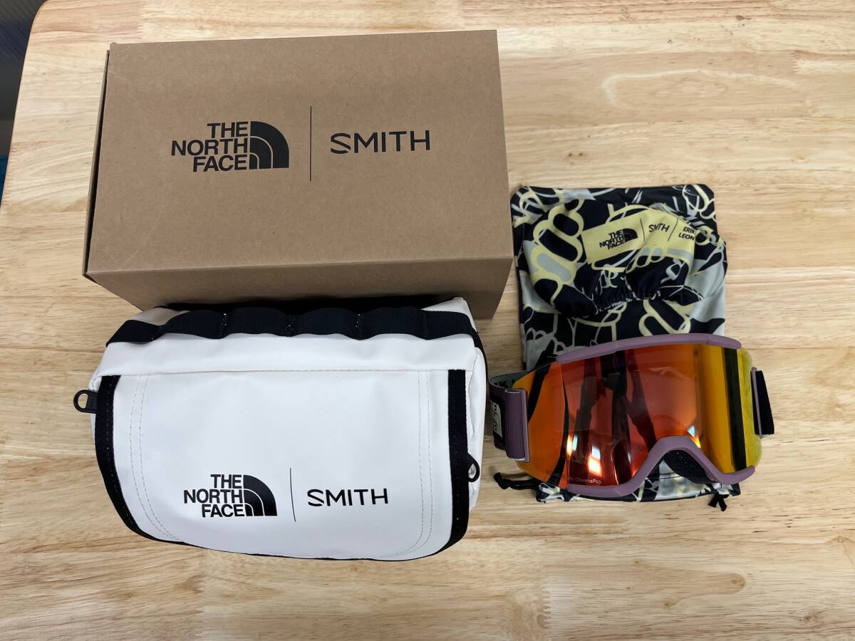 未使用 スミス スノーゴーグル SMITH SQUAD ノースフェイス 調光レンズ 国内正規品 アジアンフィット スノボー スキー NORTH FACE