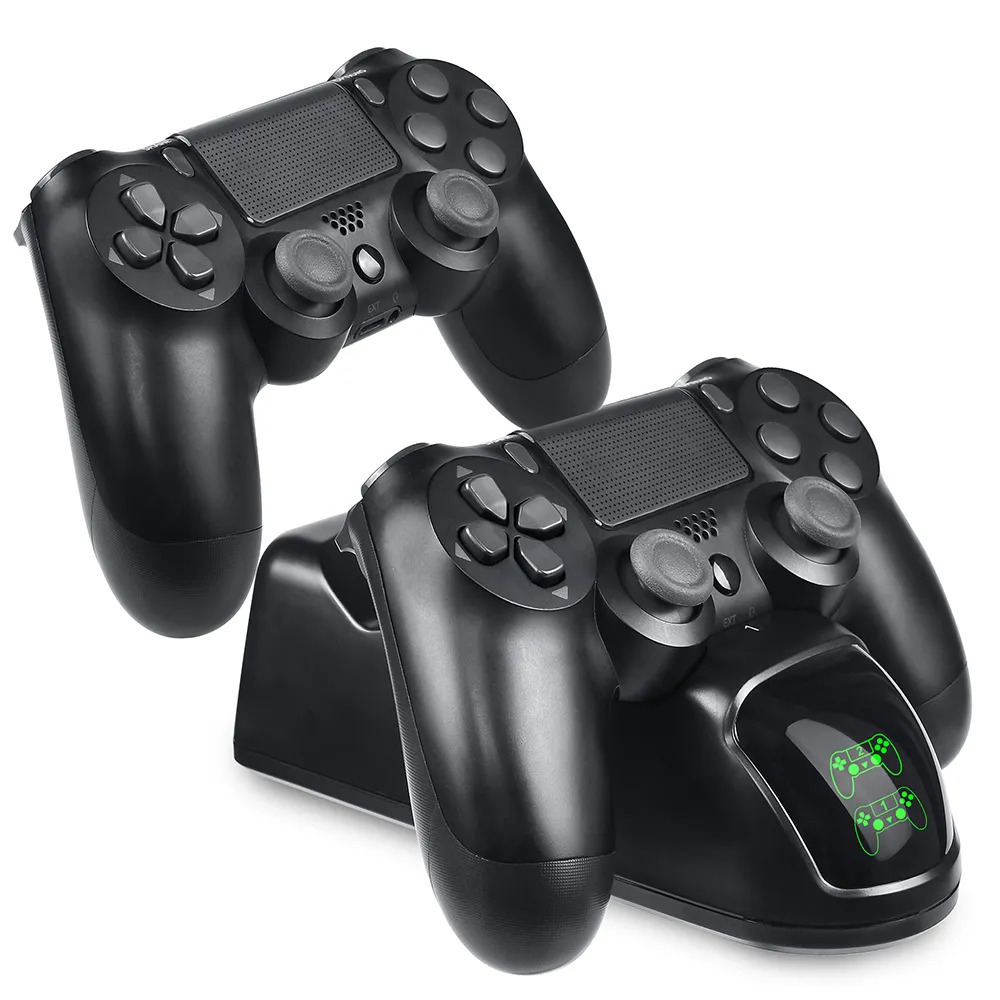 PS4 コントローラー充電器 充電ドック 充電ステーション Slim pro デュアルコントローラー充電器 LEDインジケーター USB急速充電