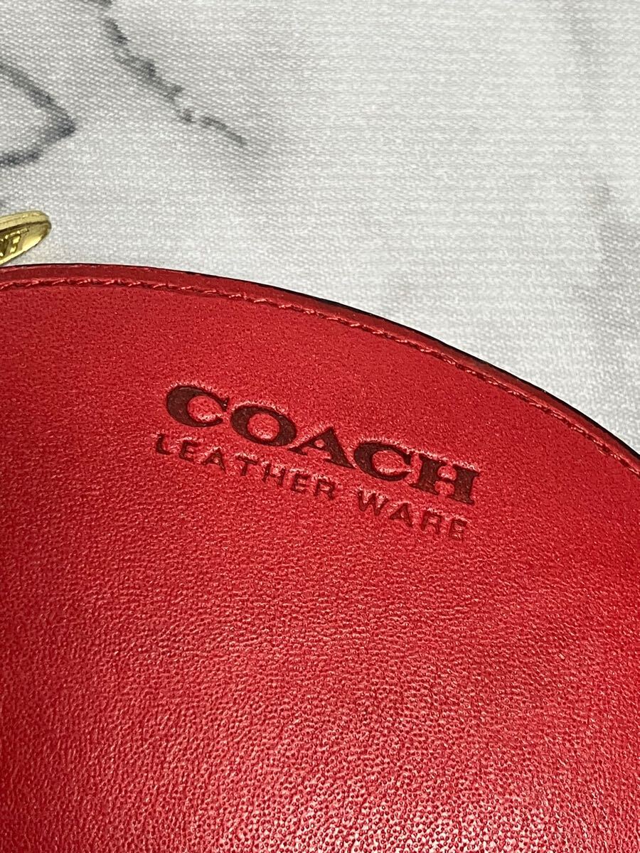 美品 レア COACH オールドコーチ 赤色 レッド グラブタンレザー 美品 レア COACH オールドコーチ 赤色 レッド グラブタンレザー