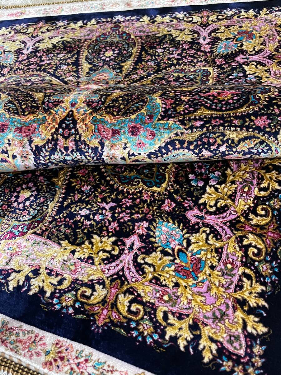 イラン・クム産 Negin Mashhad Heler工房 高級ペルシャ絨毯 総 イラン・クム産 Negin Mashhad Heler工房 高級ペルシャ絨毯 総